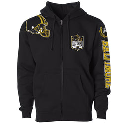 Women's Football Home Team Zip Up Hoodie