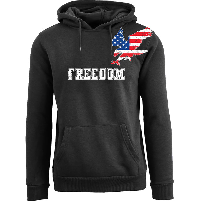 Women's 4th of July Pullover Hoodie - Eagle USA Flag Freedom