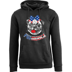 Women's 4th of July Pullover Hoodie - Pugmerica