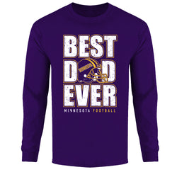 Men's Best Football Dad Ever Long Sleeve - Minnesota