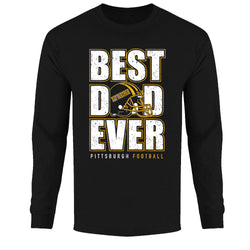 Men's Best Football Dad Ever Long Sleeve - Pittsburgh