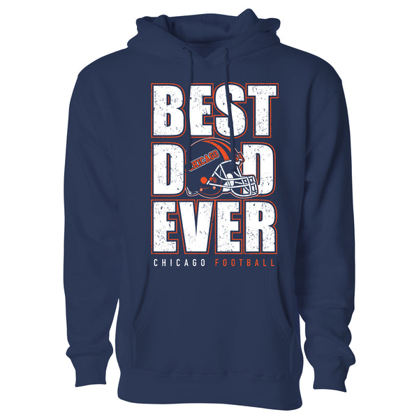 Men's Best Football Dad Ever Pull Over Hoodie - Chicago