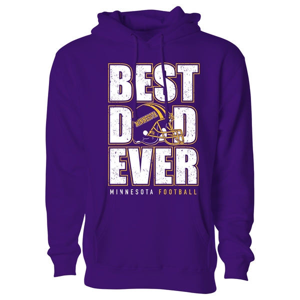 Men's Best Football Dad Ever Pull Over Hoodie - Minnesota