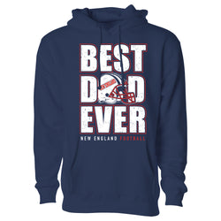 Men's Best Football Dad Ever Pull Over Hoodie - New England