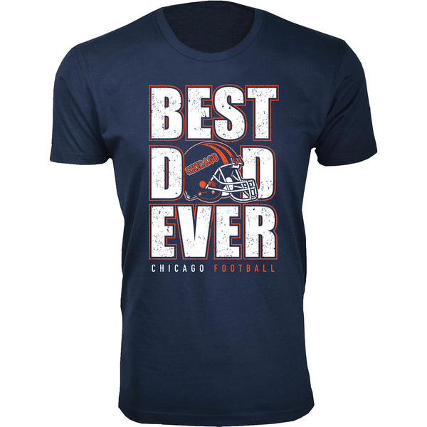 Men Best Football Dad Ever T-Shirt - Chicago