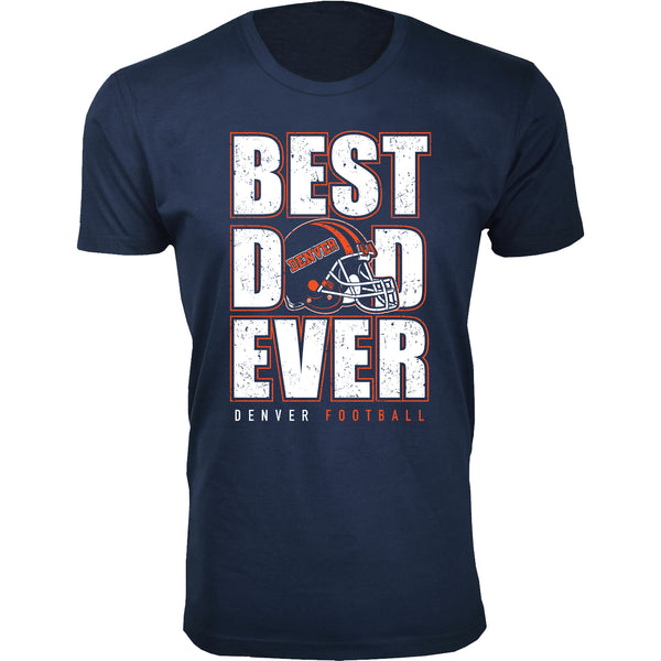 Men Best Football Dad Ever T-Shirt - Denver