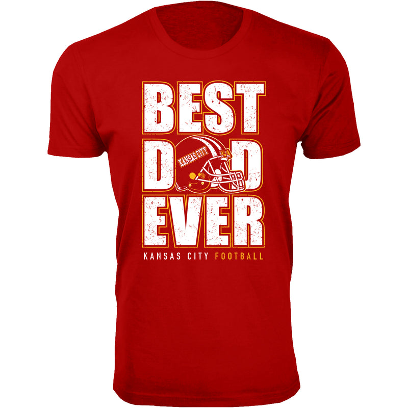 Men Best Football Dad Ever T-Shirt - Kansas City