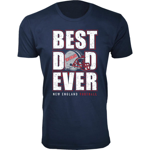 Men Best Football Dad Ever T-Shirt - New England