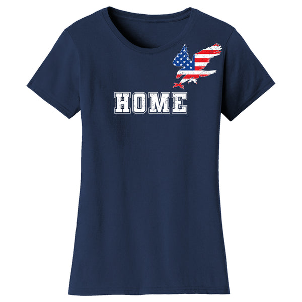 Women's 4th of July - Eagle USA Flag Shoulder Home