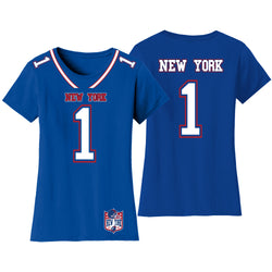 Women's Football Team Jersey T-Shirts - New York