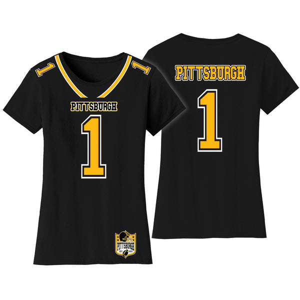 Women's Football Team Jersey T-Shirts - Pittsburgh