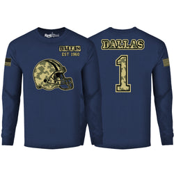 Men's Ultimate Camo Football Long Sleeve Color - Dallas