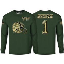 Men's Ultimate Camo Football Long Sleeve Color - Green Bay