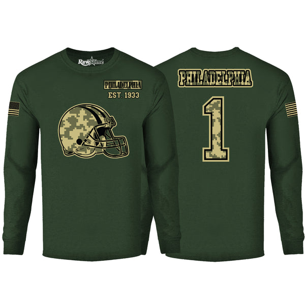 Men's Ultimate Camo Football Long Sleeve Color - Philadelphia