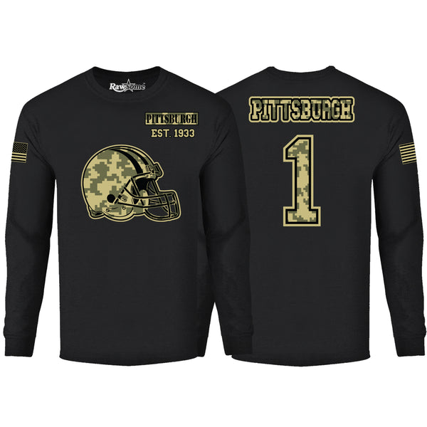 Men's Ultimate Camo Football Long Sleeve Color - Pittsburgh