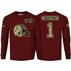 Men's Ultimate Camo Football Long Sleeve Color - Washington