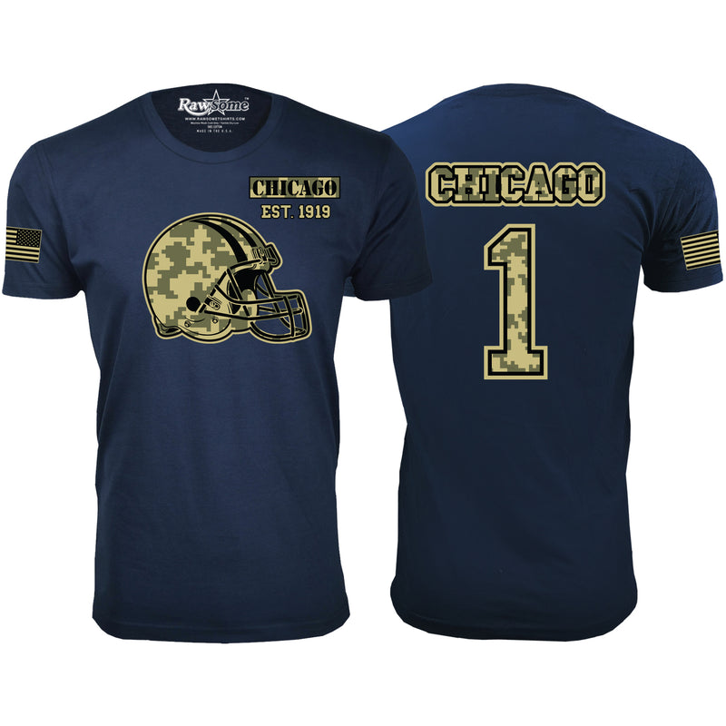 Men's Ultimate Camo Football T-shirts Color - Chicago