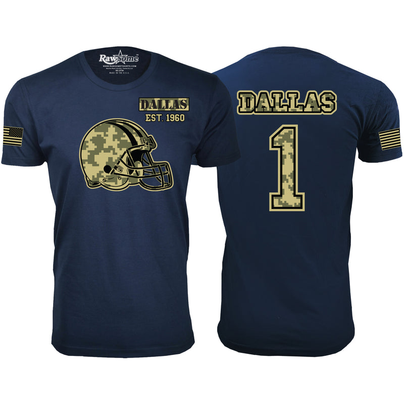 Men's Ultimate Camo Football T-shirts Color - Dallas