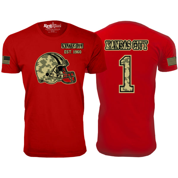 Men's Ultimate Camo Football T-shirts Color - Kansas City