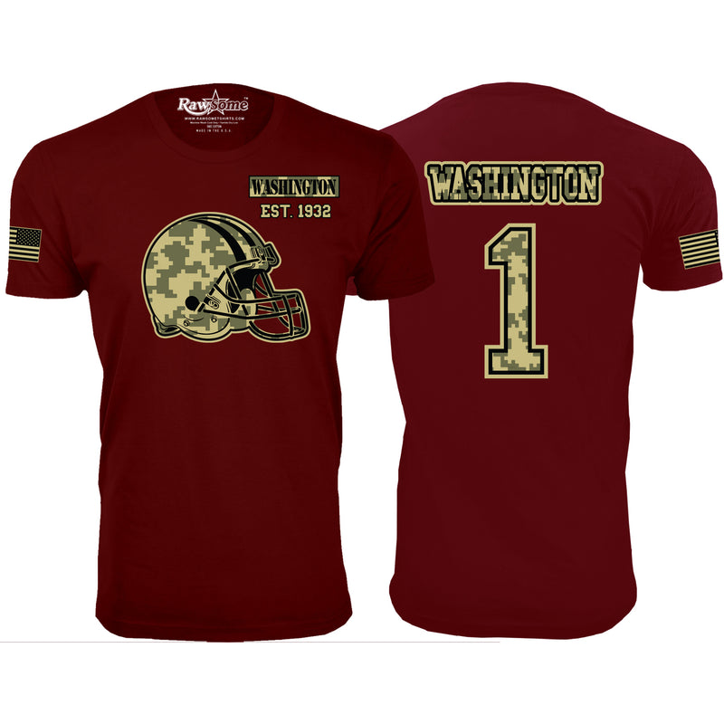 Men's Ultimate Camo Football T-shirts Color - Washington