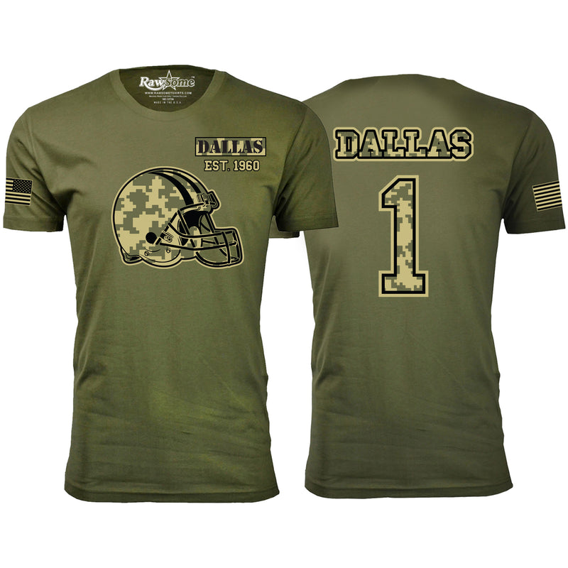 Men's Ultimate Camo Football T-shirts - Dallas