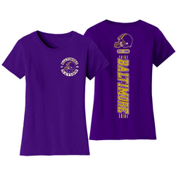 Women's Football Team Stripes T-Shirt - Baltimore