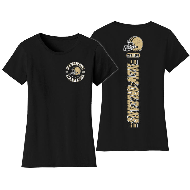 Women's Football Team Stripes T-Shirt - New Orleans