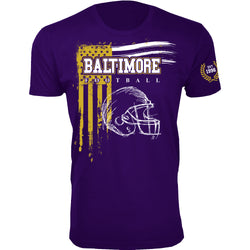 Men's Vintage USA Flag Football T-shirts - Baltimore