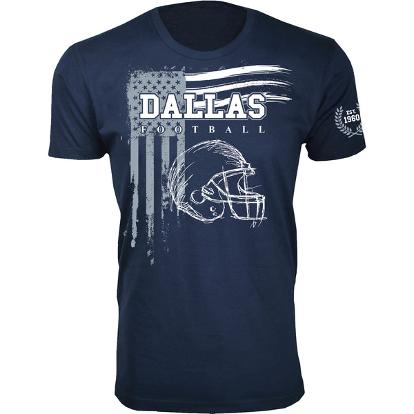 Men's Vintage USA Flag Football T-shirts - Dallas