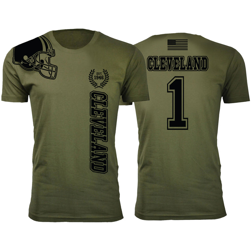 Men's Football Home of The Brave T-shirts - Cleveland