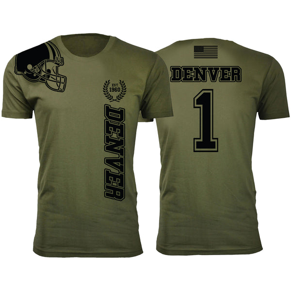 Men's Football Home of The Brave T-shirts - Denver