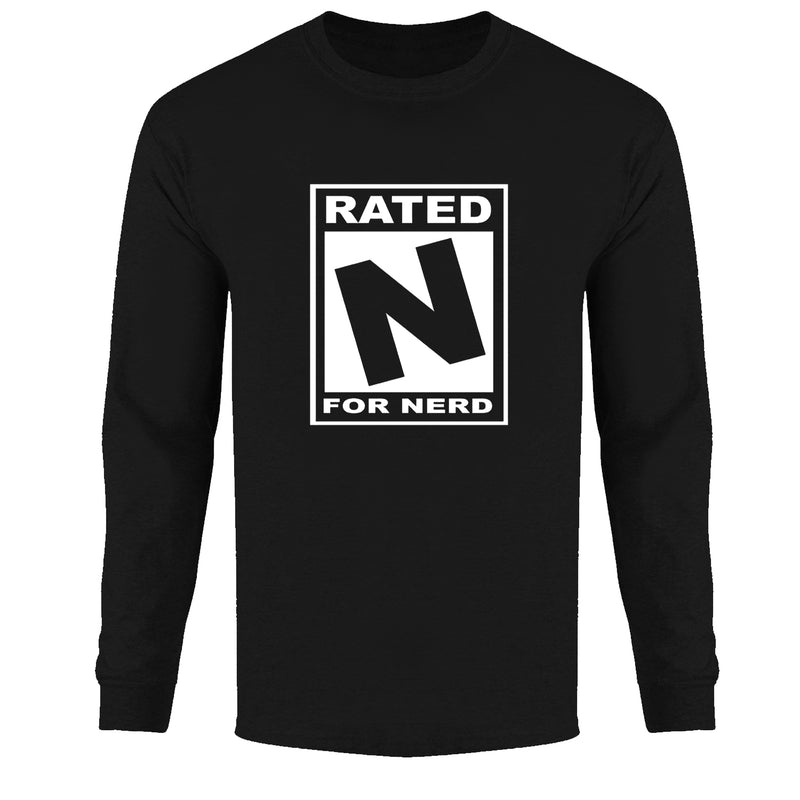 Men's LS Funny Nerd - Rated N for Nerd