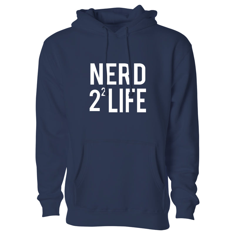 Men's Funny Nerd Pull Over Hoodie - Nerd 2^2 Life