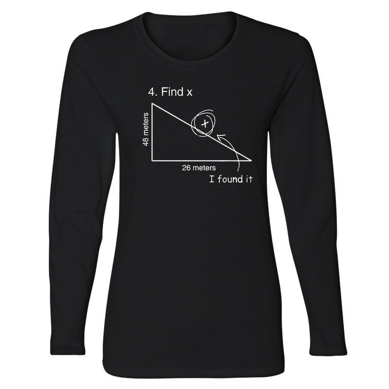 Women's Long Sleeve Funny Nerd - Find x