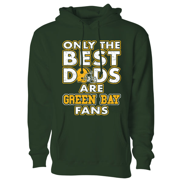 Men's Only The Best Dads Football Fan Pull Over Hoodie - Green Bay