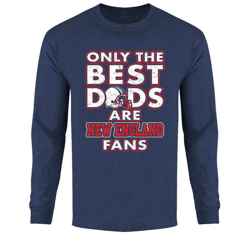 Men's Only The Best Dads Football Fan Long Sleeve - New England