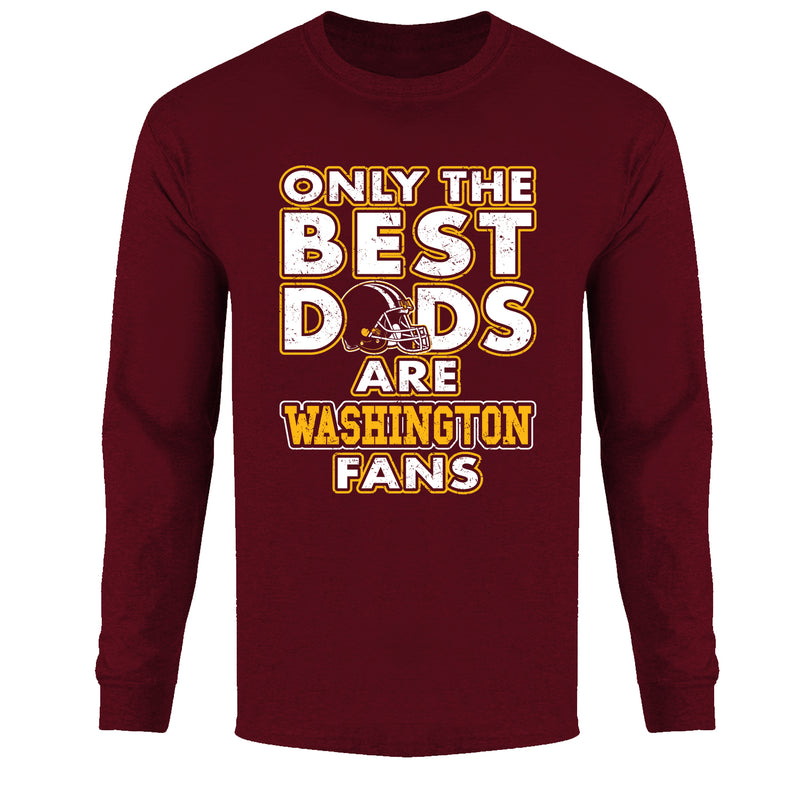 Men's Only The Best Dads Football Fan Long Sleeve - Washington