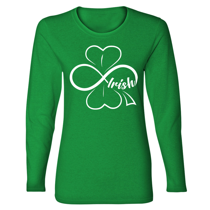 Women's St. Patrick Long Sleeve - Four Leaf Clover with Irish