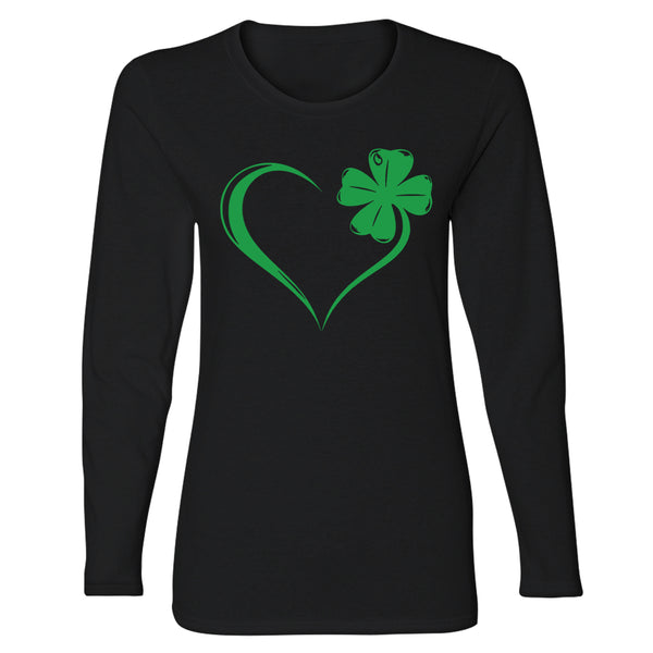 Women's St. Patrick Long Sleeve - Heart Clover