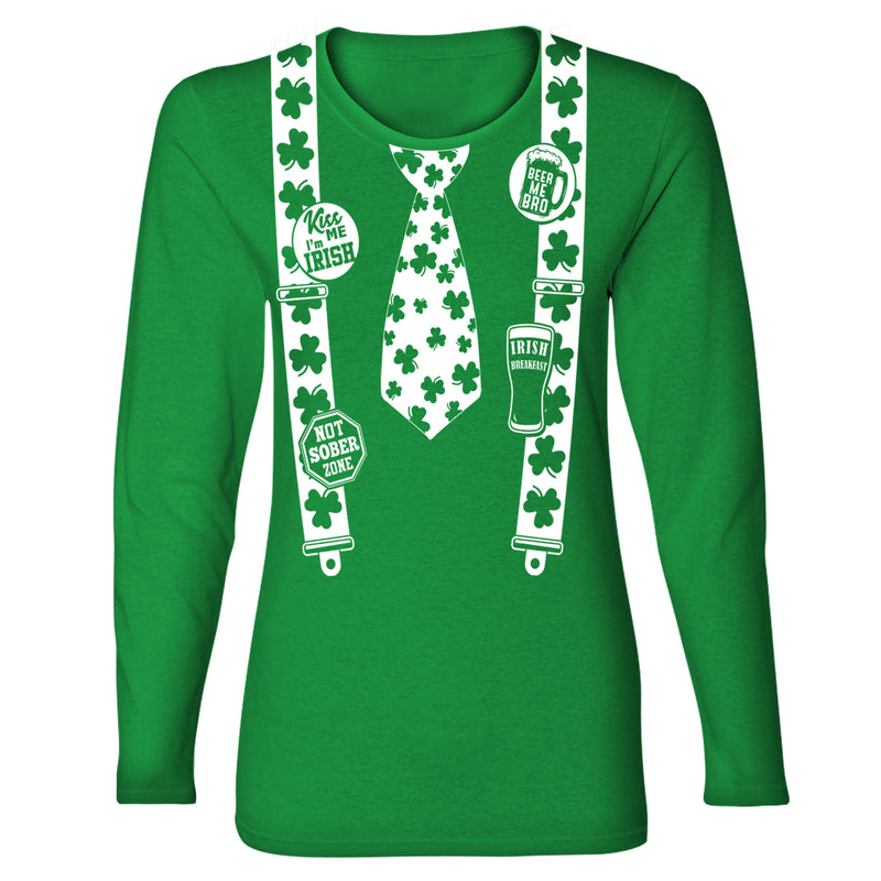 Women's St. Patrick Long Sleeve - Necktie & Suspender