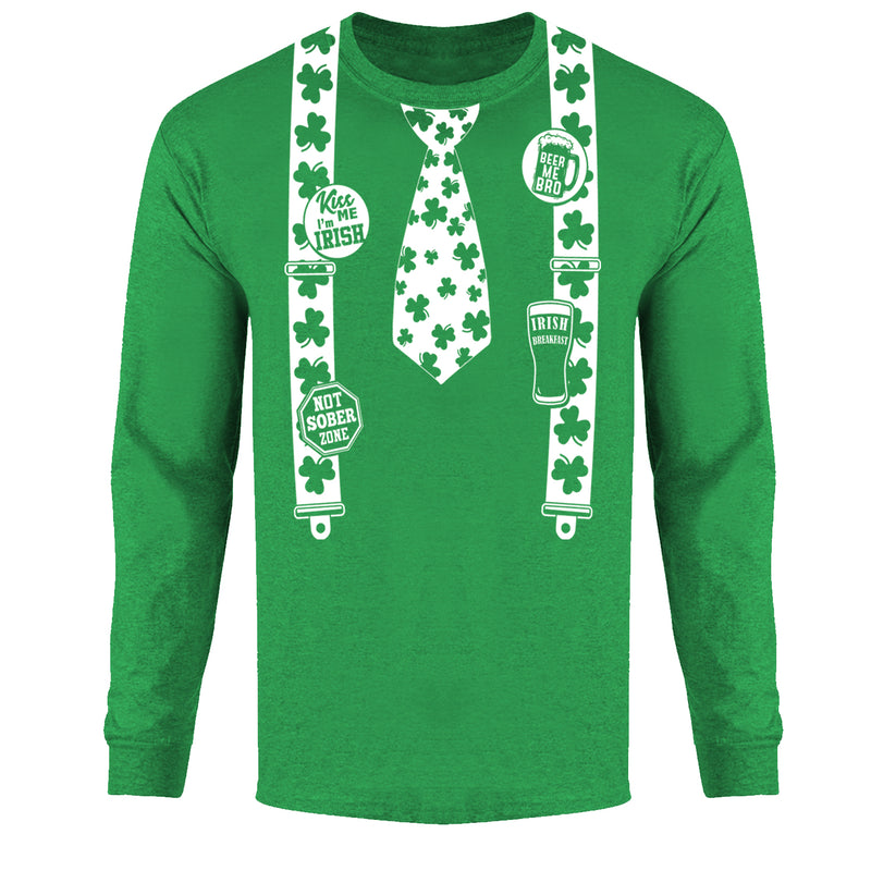 Men's St. Patrick Long Sleeve - Necktie & Suspender