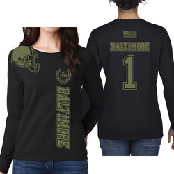 Women's Football Team Salute Long Sleeve - Baltimore