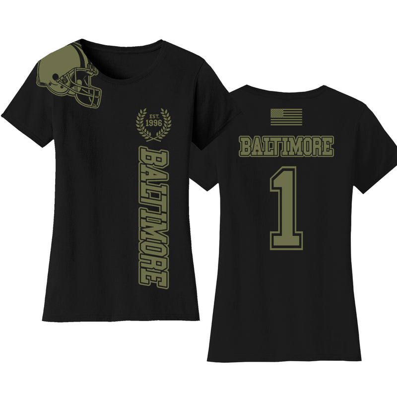 Women's Football Team Salute T-Shirt - Baltimore