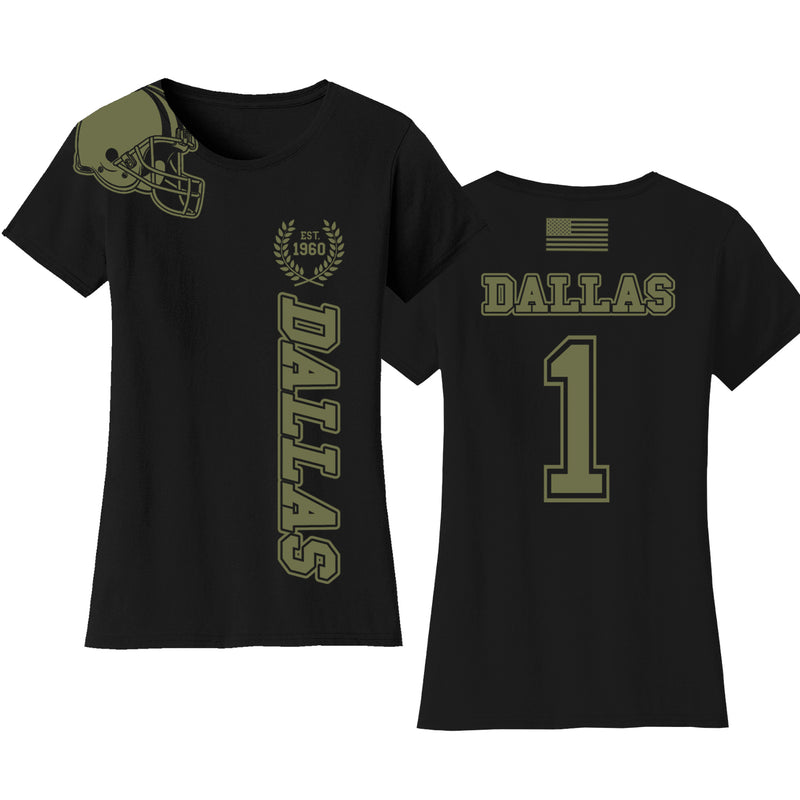 Women's Football Team Salute T-Shirt - Dallas