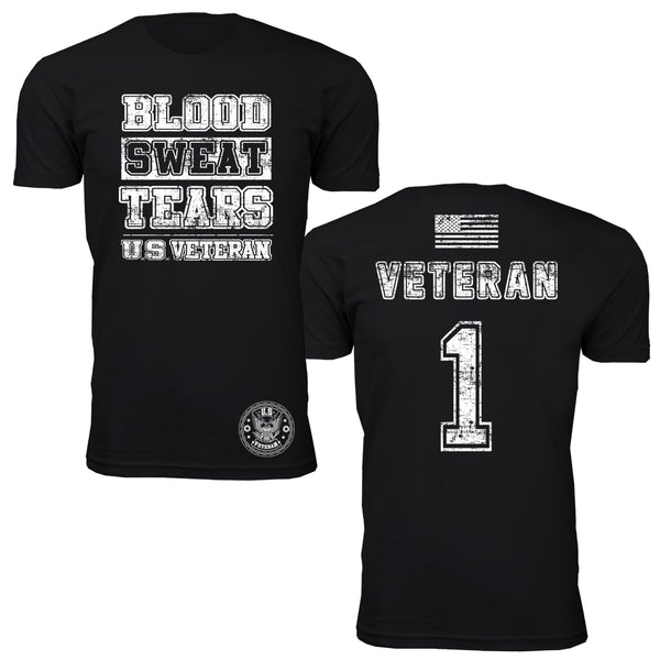 Blood Sweat Tears U.S. Veteran - Men's T-Shirts