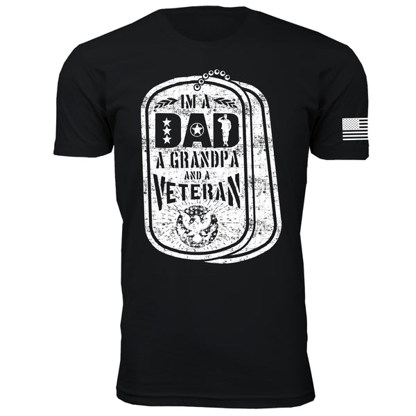 I'm a Dad a Grandpa and a Veteran - Men's T-Shirts