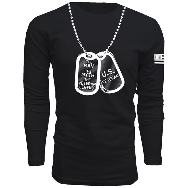 U.S. Veteran Dog Tag - Men's Long Sleeve