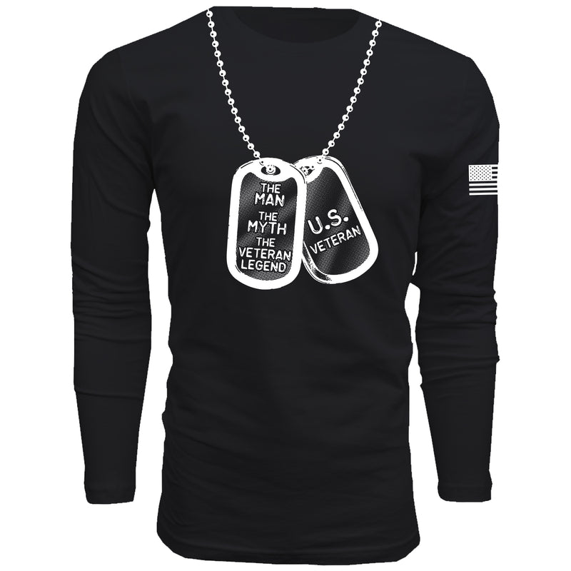 U.S. Veteran Dog Tag - Men's Long Sleeve