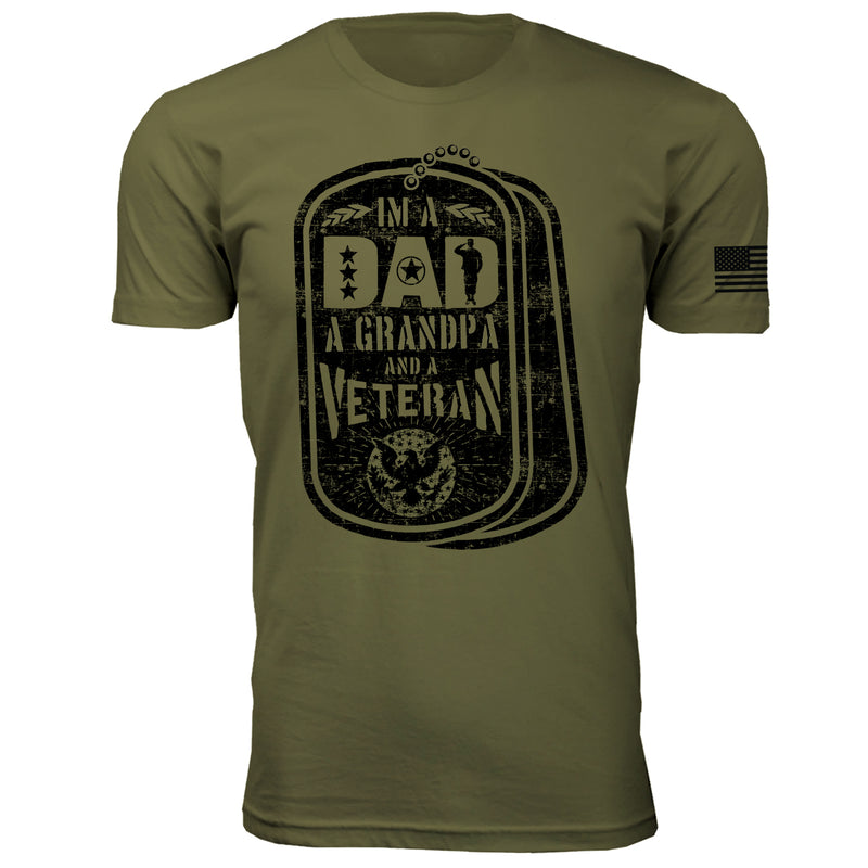 I'm a Dad a Grandpa and a Veteran - Men's T-Shirts