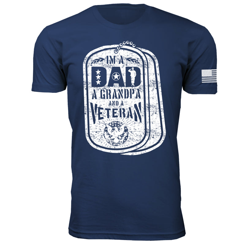 I'm a Dad a Grandpa and a Veteran - Men's T-Shirts